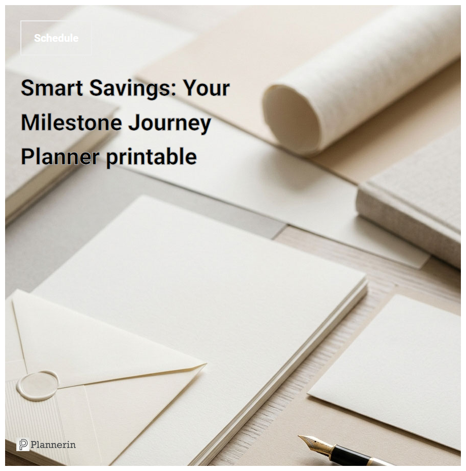 Financial Goal Milestone Tracking: Printable Savings Planner