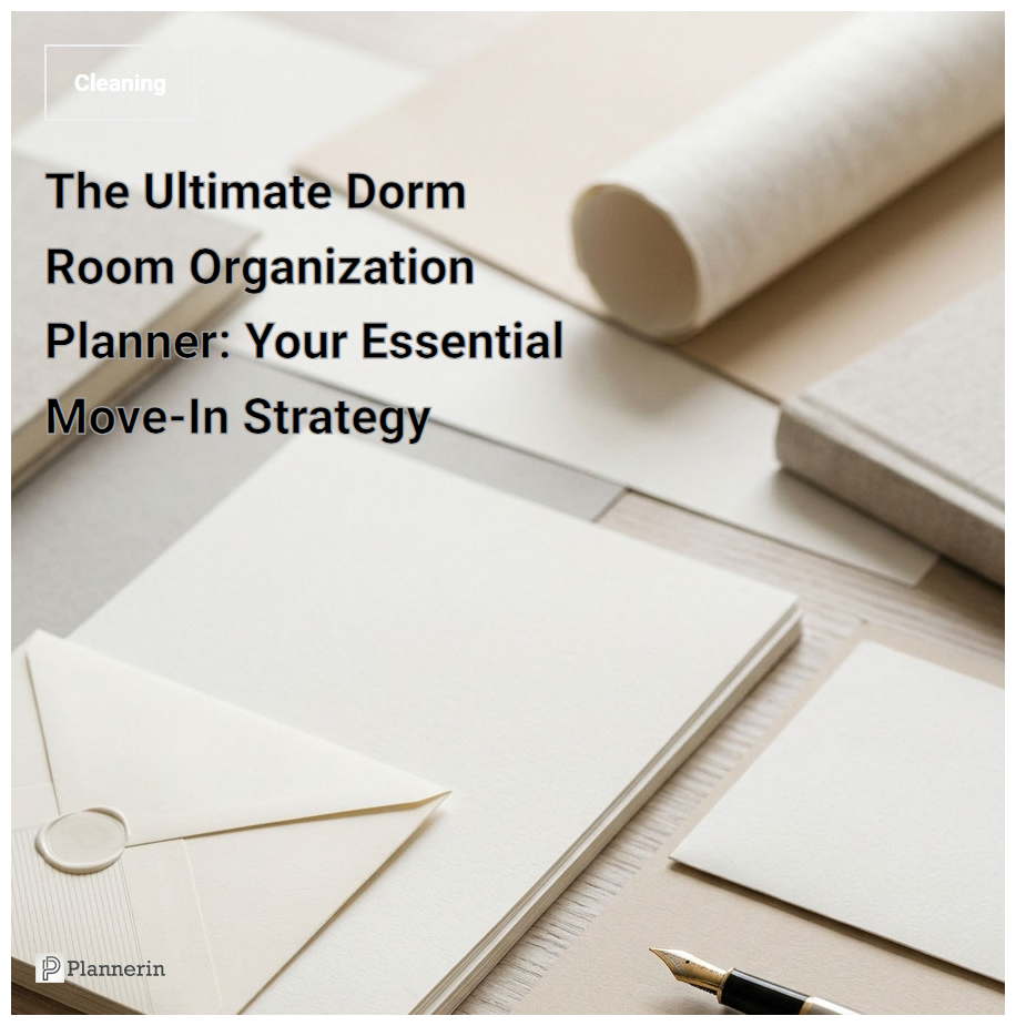Ultimate Dorm Room Organization Printable Planner