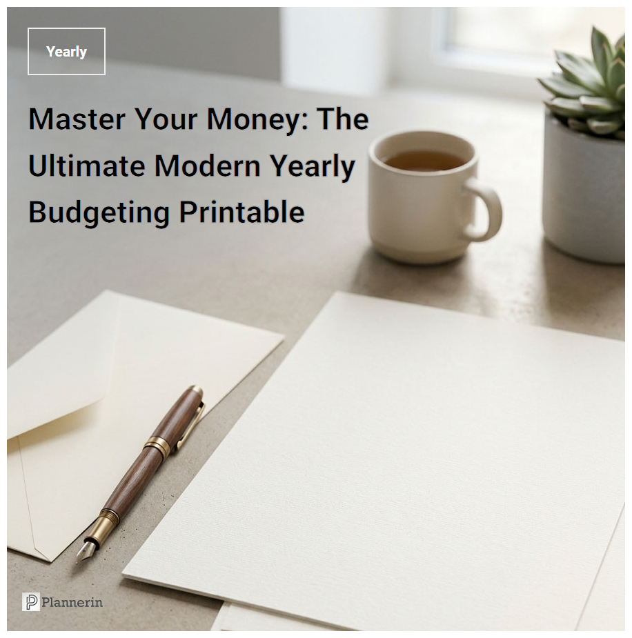 Comprehensive Modern Yearly Budgeting Printable Planner