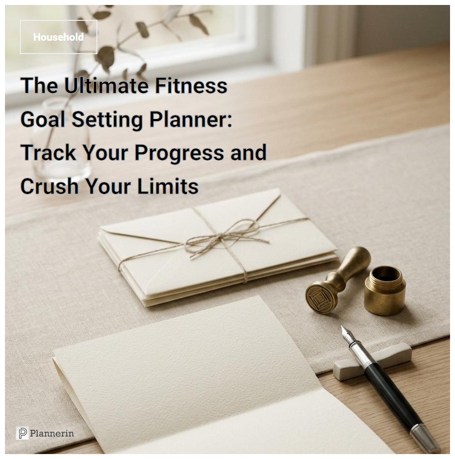 Goal Crusher: The Ultimate Fitness Goal Setting Printable Planner