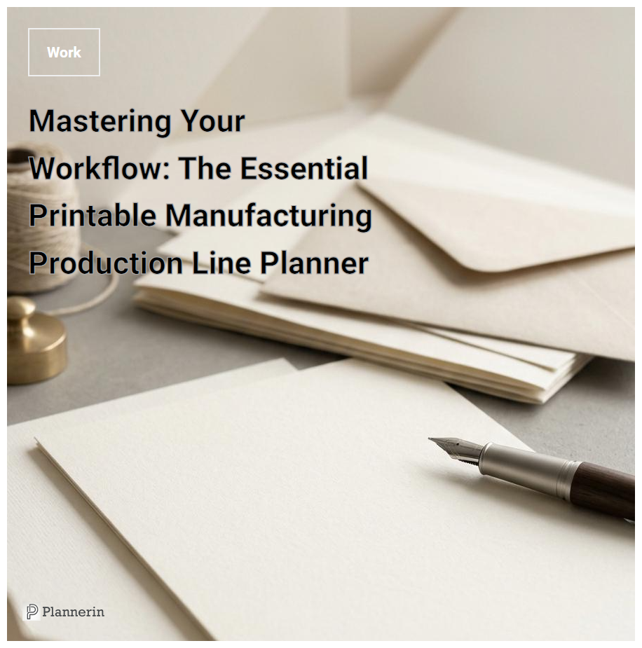 Streamlined Printable Manufacturing Production Line Planner for Operational Efficiency