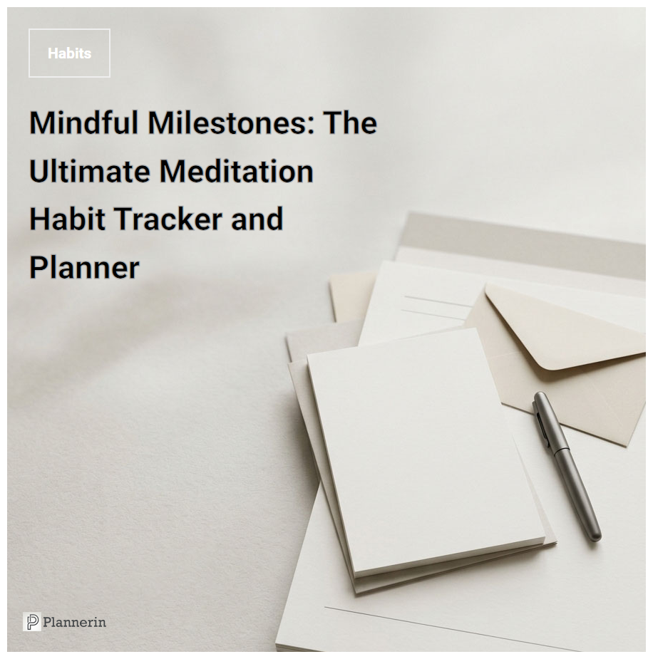 Daily Meditation Habit Tracker: Printable Mindfulness Journey Planner