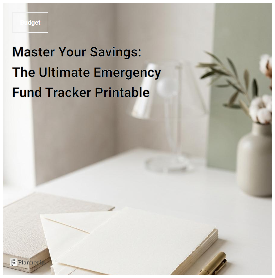 Emergency Fund Tracker Printable Planner Page
