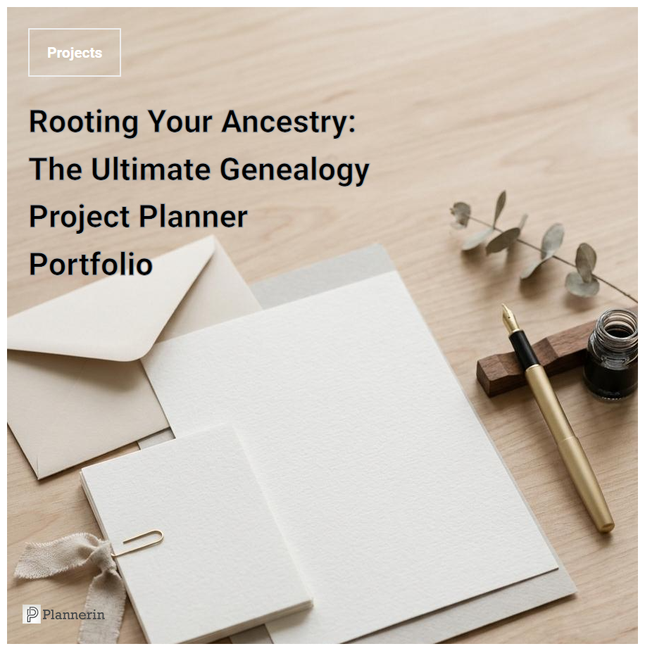 Essential Genealogy Project Research and Tracking Printable Planner