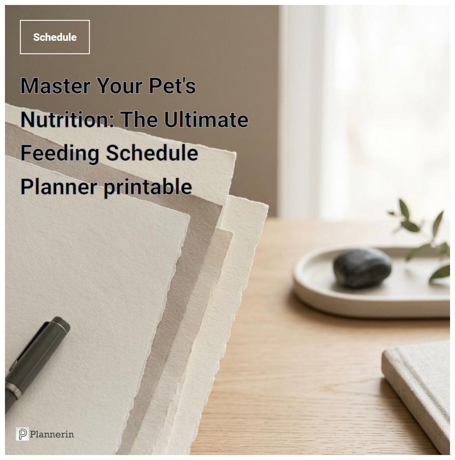 Essential Pet Care Feeding Schedule: Printable Daily Planner and Tracker