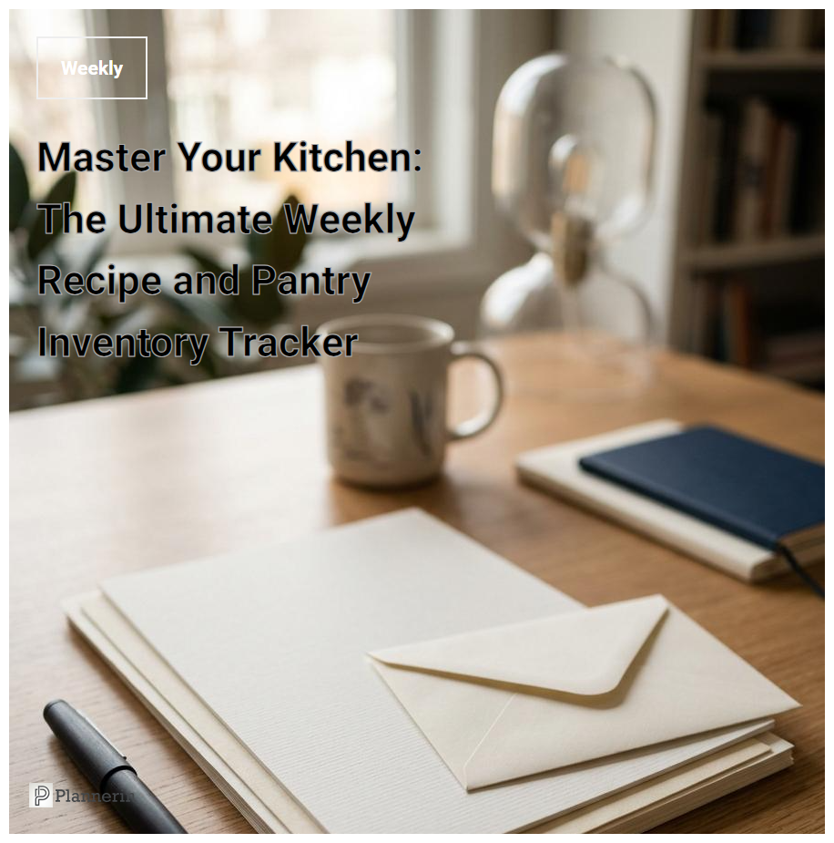 Kitchen Efficiency: Weekly Recipe Inventory List Printable Planner